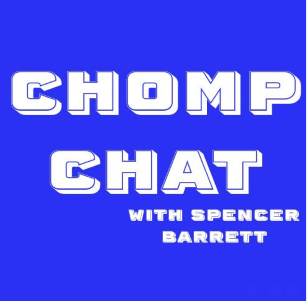 The new cover photo for Chomp Chat. Our intro is an audio file explaining what the podcast will be about, and future episodes will be linked to The Chomp's Youtube channel. Stay tuned for more information once I create Episode 1.